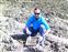 Here's Mark looking for a shinny Rock.  Crater of Diamonds State Park is the only public diamond site in the world.