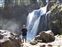 The first waterfall we stopped at was Moose Falls, it's 30 feet high.  Nancy didn't want to walk the trail for a close up view, she stayed roadside.  This is Mark, Nancy's brother, he taged along on our vacation.