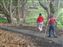 Here's Nancy and Steve walking back to the car, they didn't make it to the blow hole as the ground was very uneven and very wet.